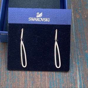 Swarovski Crystal Silver Tone Earrings NEW
